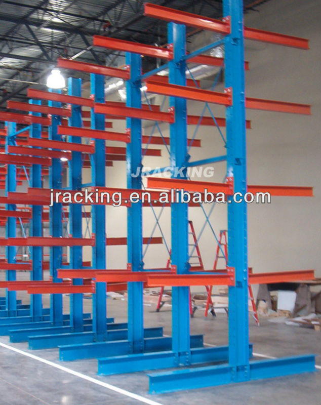 Jracking CE Certified Warehouse Storage Shelving Rack Adjustable Heavy-Duty Cantilever Rack for Steel Profile Storage