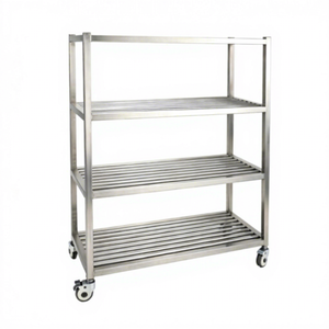 Heavy Duty Stainless Steel Movable Storage Trolley Rack