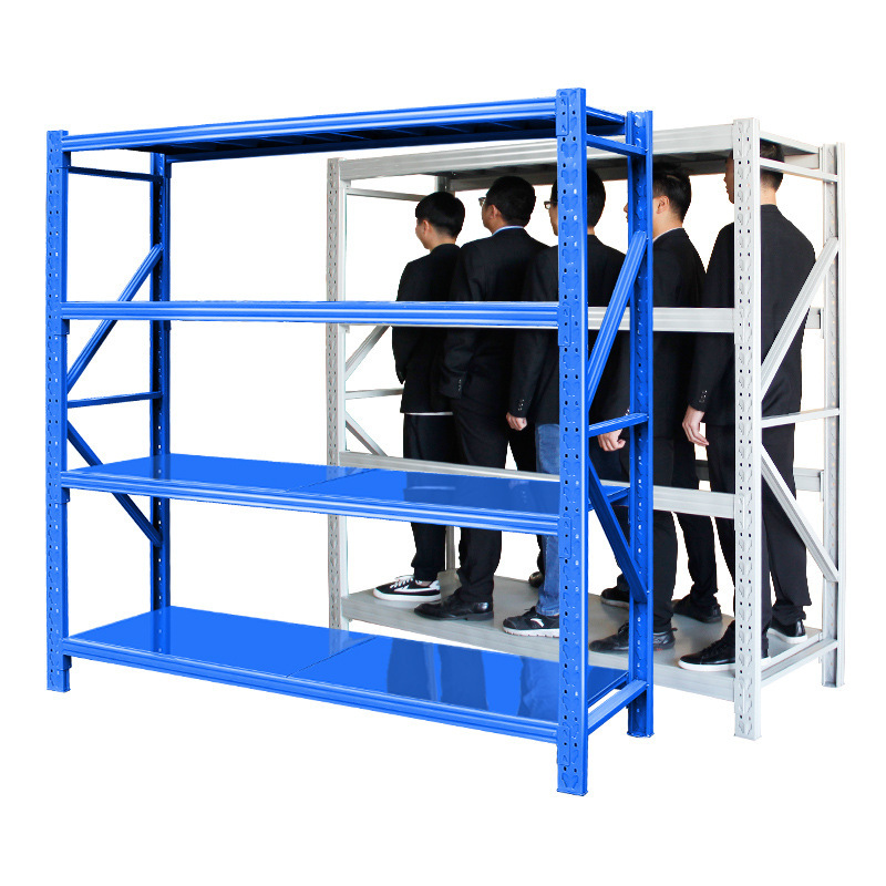 5-Layer Industrial Metal Storage Shelves Adjustable Warehouse Racking Long Span Factory Storage Racks Steel Material