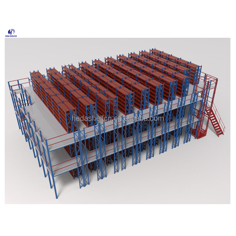 Wholesale Supplier Mezzanine Rack Heavy Duty Industrial Shelving Warehouse Shelf Racks