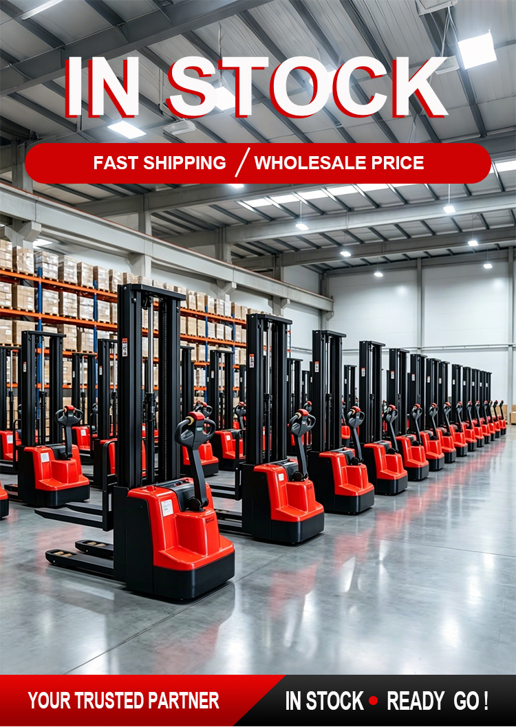 Industrial Electric Stacker 1Ton 2Ton Pallet Stacking Truck 3500mm Lift Height For Racking System