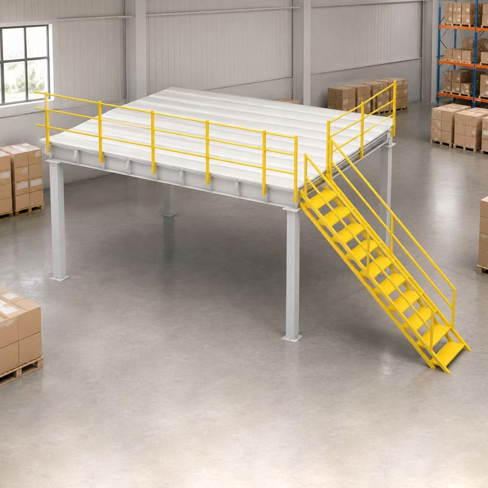 Mezzanine Floor Industrial Steel Optimizes Warehouse Space Rack Supported Mezzanine for Logistics Centers Multi Tier Platform