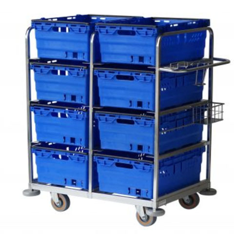 Factory Wholesale Best Sell Heavy Duty Silver/Golden Galvanized/Powder Coated 4 Tier Storage Wire Mesh Containers Warehouse