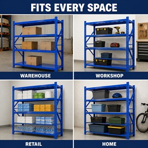 Heavy Duty Warehouse Shelving Industrial Steel Storage Rack 500kg Capacity Per Tier