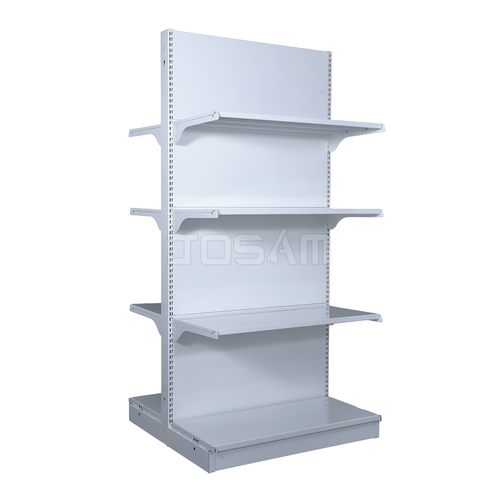 1310*900*350 mm Double Sided Supermarket Rack Low Base Shelf with Single-Sided Feature for Narrow Aisle Gondolas