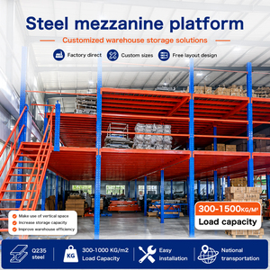 Heavy Duty Industrial Steel Mezzanine Floor Storage System Multi Level Warehouse Rack Shelving