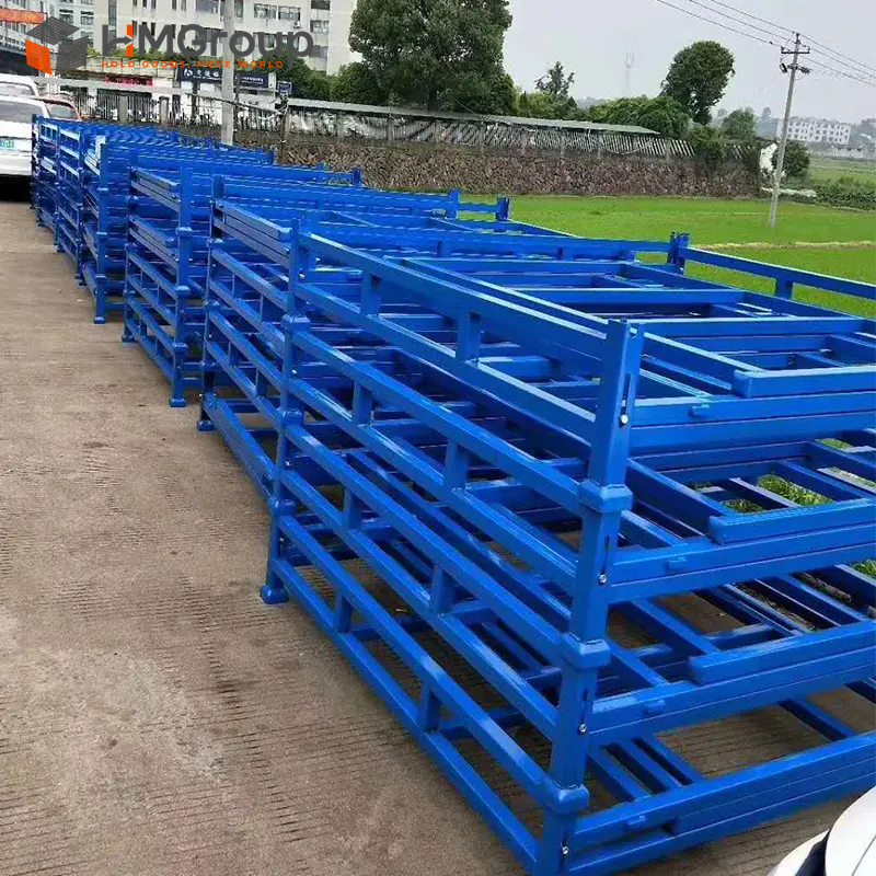 Customized Heavy Duty Warehouse Metal Stacking Portable Fabric Rolls Storage Post Pallet Racks