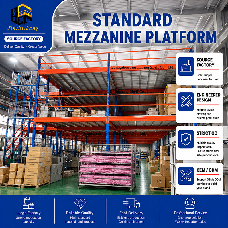 CE Certified Heavy Duty Mezzanine Loft Rack Multi Level Steel Structure Storage Platform