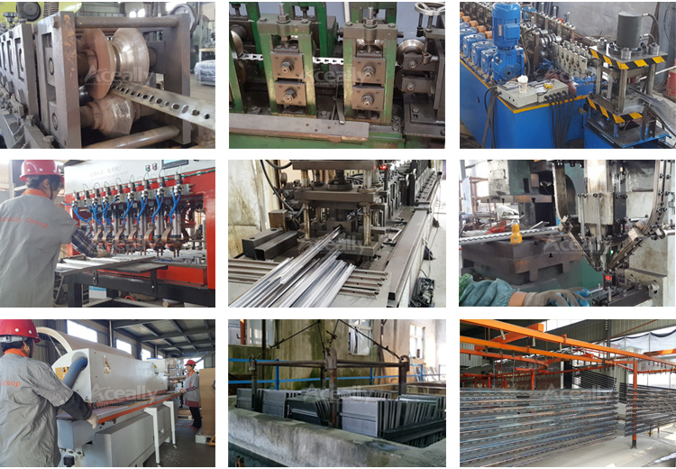 Slotted iron angle steel shelving workshop and manufacturing