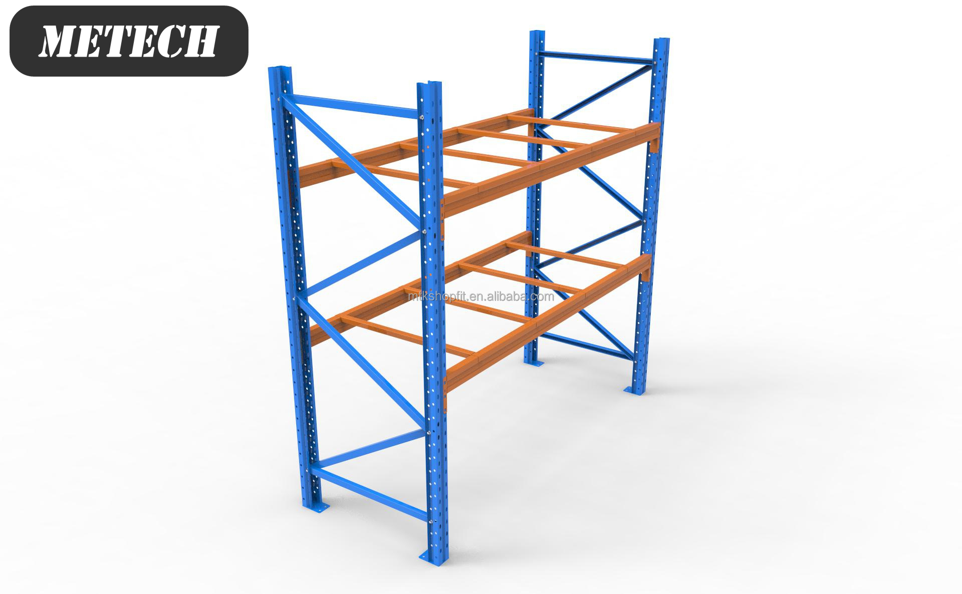 High-Grade Single-Sided Steel Pallet Rack Heavy-Duty Warehousing Equipment with High Load-Bearing Capacity