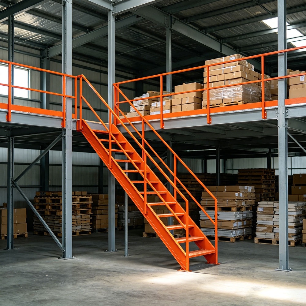 Mezzanine Floor Industrial Steel Optimizes Warehouse Space Rack Supported Mezzanine for Logistics Centers Multi Tier Platform