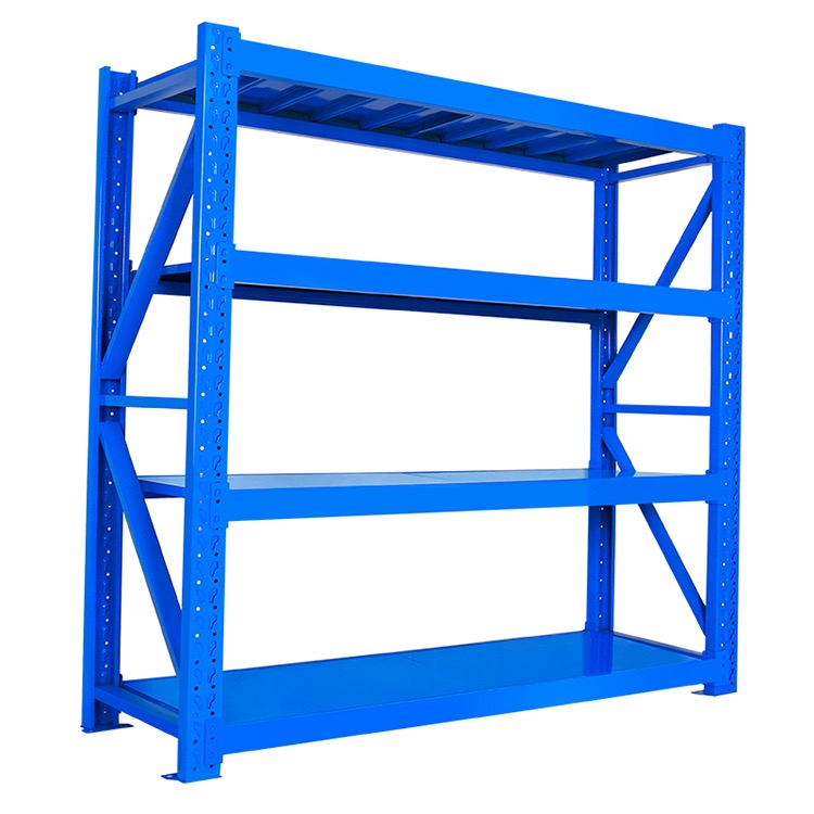 HUAWU Steel Boltless Shelving Rack 2000x600x2000mm 4-Layer 200kg Per Layer Medium Duty Industrial Storage System