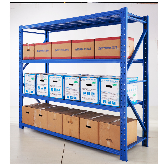 Custom 4 Tier Light Duty Shelves Assemble Steel Equipment Warehouse Racking Storage Rack System