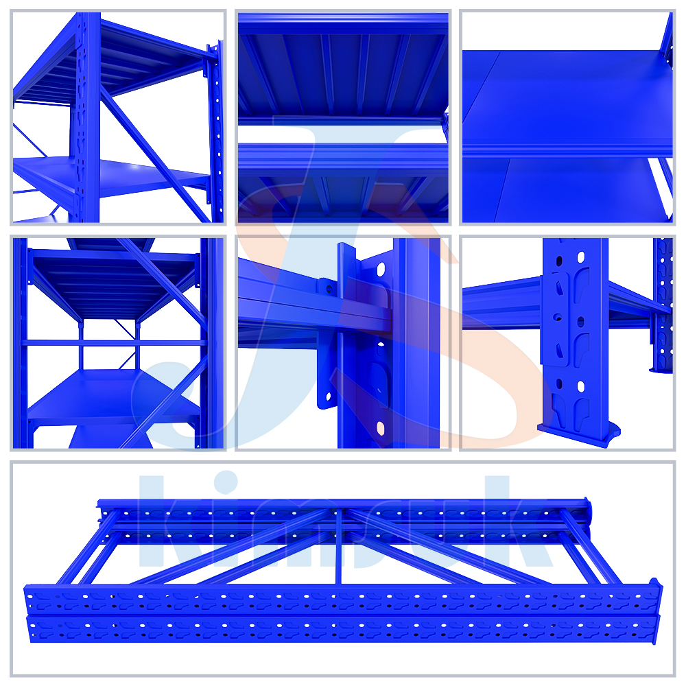 Boltless Adjustable Heavy Duty Load-Bearing 500kg/Layer Steel Racks Warehouse Industrial Stack Storage Racking Shelving System