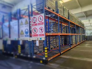 Mobile Pallet Racks Guided by Fixed Floor Tracks