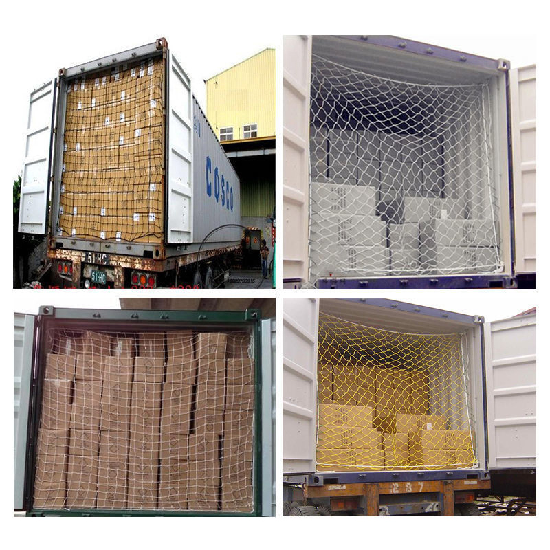 Wholesale Qianshun Adjustable Various Color PP Knotless Net Knotted Net Lightweight Car Trailer Truck Container Pallet Cargo Net