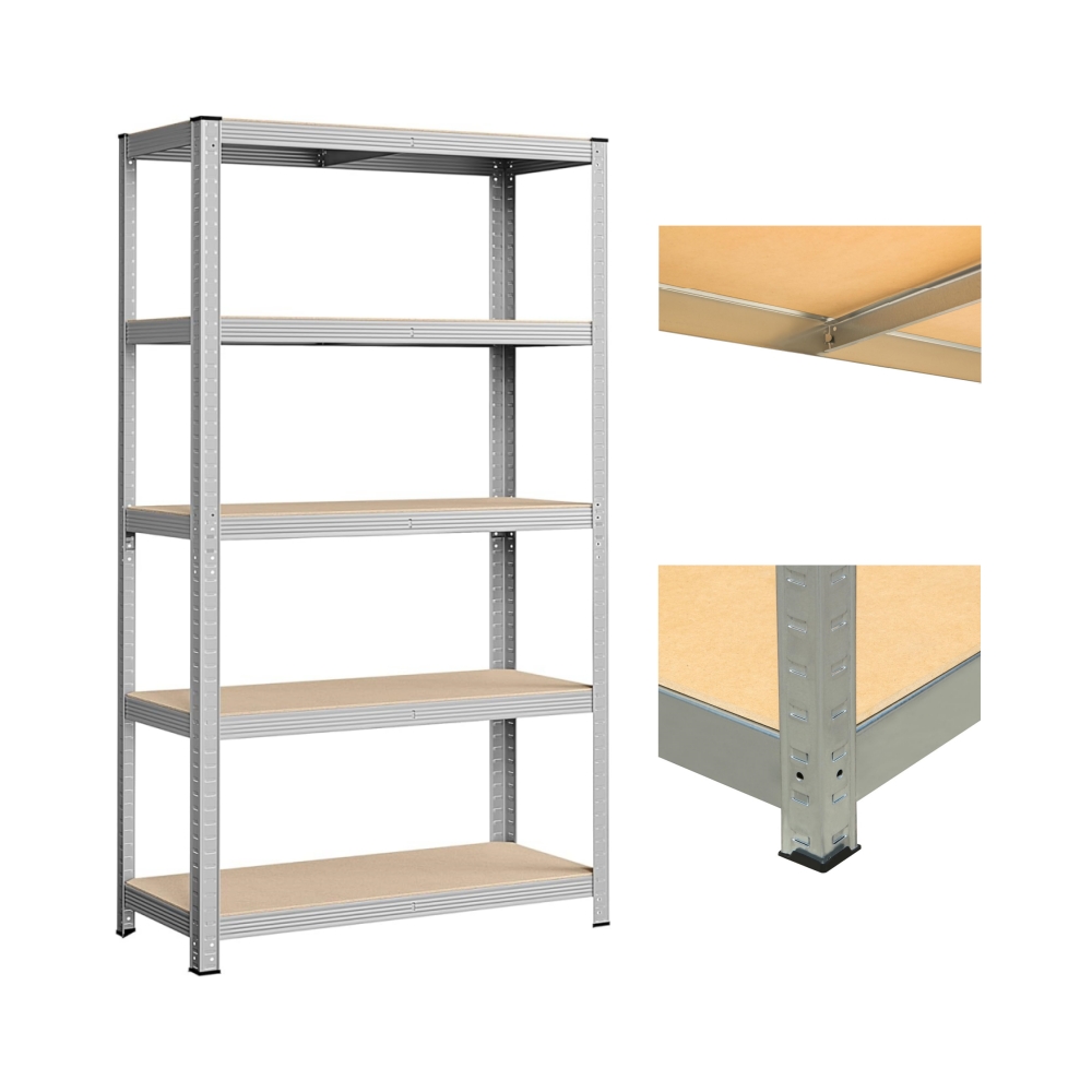 5-Layer Supermarket Boltless Shelving Iron Home Tool Rack Industrial Storage Metal Warehouse Racks Stacking Shelves