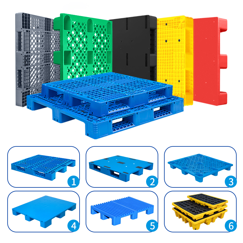 High-Bay Racking Double Face Plastic Pallet Grid Top HDPE 1200x1000 Heavy Load Factory Bulk Order