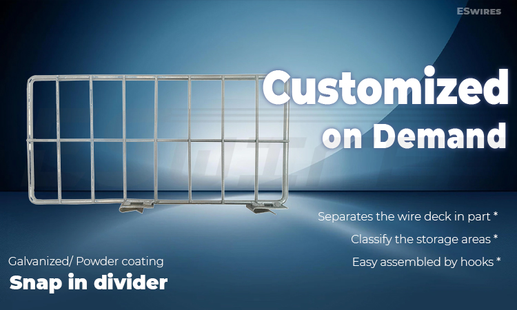 Factory Supplier Customized Warehouse Racking Accessories Welded Steel Wire Pallet Rack Dividers