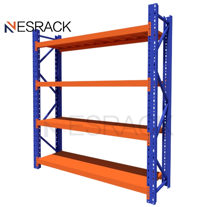 Long Span Boltless Steel Racking Racks Adjustable Height Medium Duty 5-Layer Shelving Unit Corrosion Protection Powder Coated