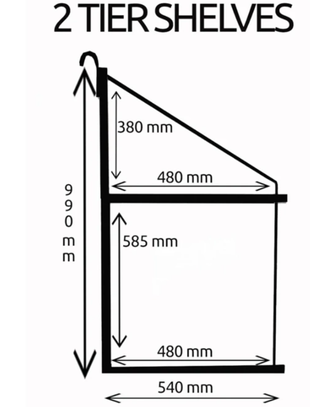 3-Tier Shelf Bracket