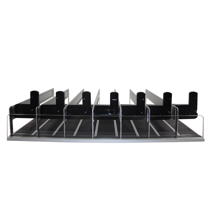 Cabinet Tray Lane Shelf Pusher System Retail Display Divider Spring Loaded Adjustable Pack Product Shelf Pusher System