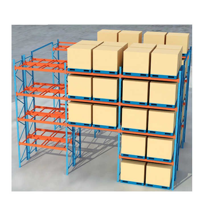 Direct Factory 2000kg Load Pallet Storage Rack High-Density 5 Layer Drive-In Rack for Warehouse Iron Free Metal Layout Design