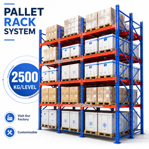 Heavy Duty Pallet Rack Warehouse Storage Racking System 2500kg Per Level 5 Layers OEM Factory