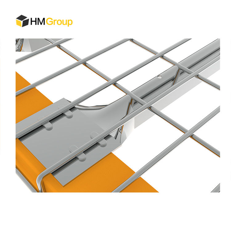Pallet Racking Durable Metal Industrial 880x1100 mm Fireproof Steel Flared Channel Wire Decking