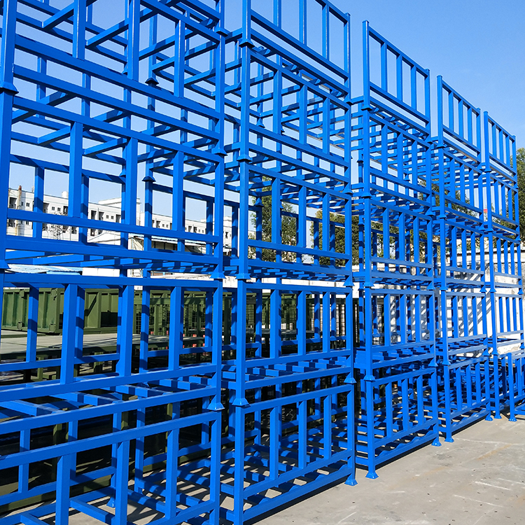 Foldable Stack Rack Heavy Duty Steel Storage Frame Stackable Warehouse Shelving Powder Coated