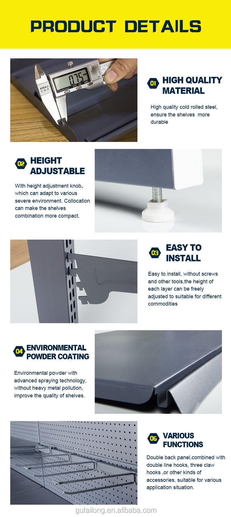 Shelving Structure and Finish
