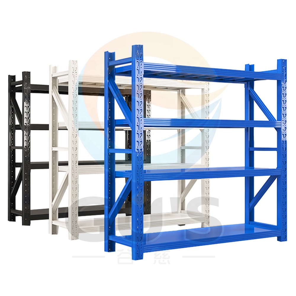 High Quality Boltless Adjustable Steel Racks 500kg/Layer Industrial Storage Corrosion Protection Warehouse Stack Shelving System