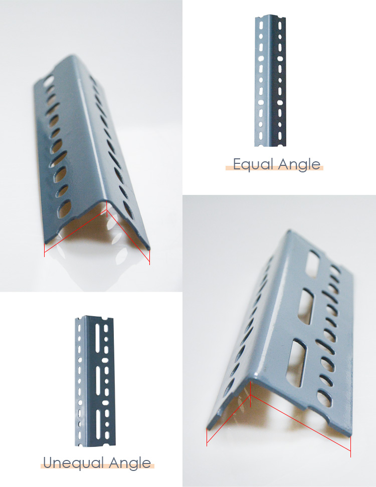 Slotted angle profile detail