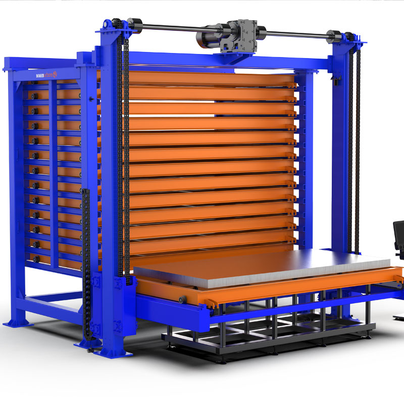 Fully Automatic Sheet Metal Warehouse Rack High Density Smart Storage With Loading Robot