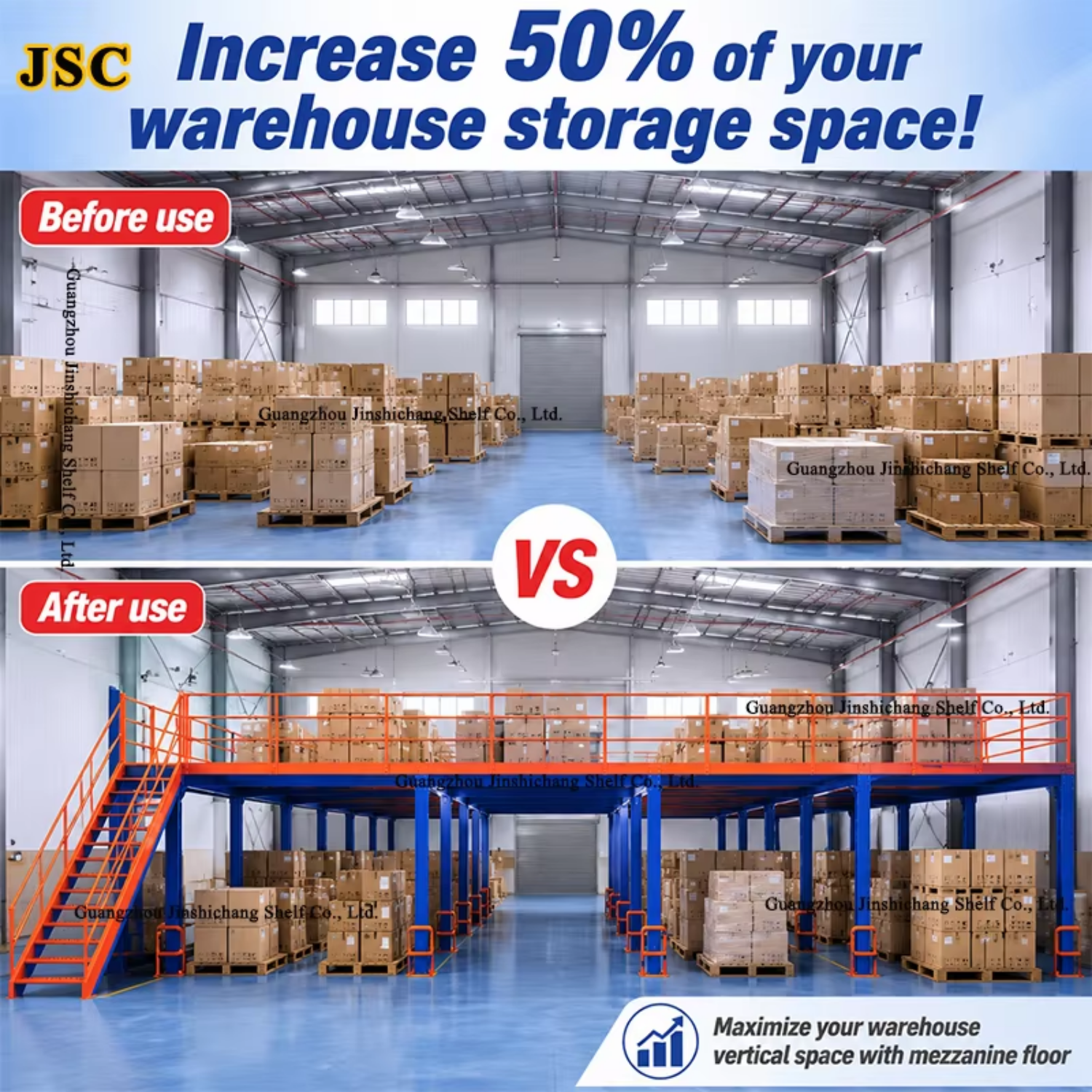 CE Certified Heavy Duty Mezzanine Loft Rack Multi Level Steel Structure Storage Platform