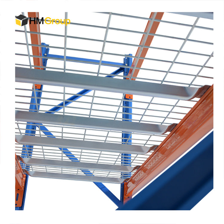 Pallet Racking Durable Metal Industrial 880x1100 mm Fireproof Steel Flared Channel Wire Decking