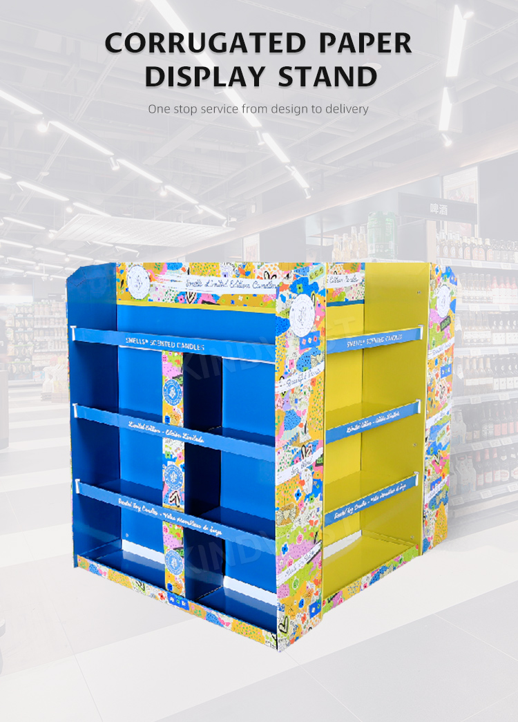 Custom Supermarket Club Half Full Pallet Displays Corrugated Pdq Trays Cardboard Retail Pallet Displays Rack