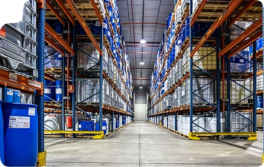 Chemical and lubricant drum storage racking