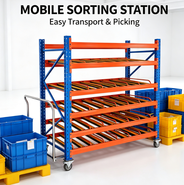 Gravity Carton Flow Rack FIFO Warehouse Roller Flow Racking for Order Picking Assembly Line Storage