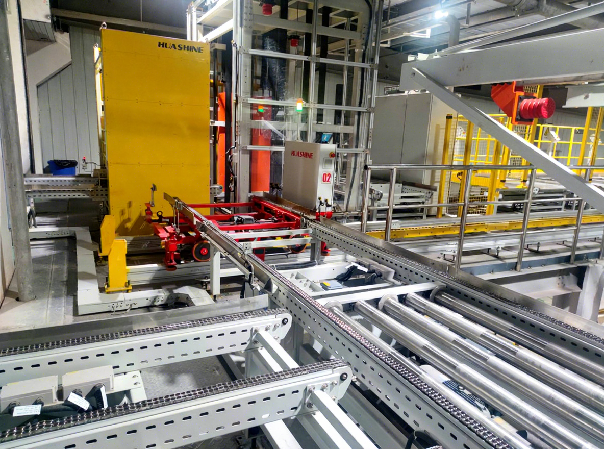 HUASHINE INTELLIGENT Warehouse Automatic Storage Racking ASRS System Chemical Nylon, Carbon Black Industry