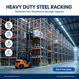 Industrial Storage Rack System Heavy Duty Metal Rack Teardrop Pallet Racking For Warehouse