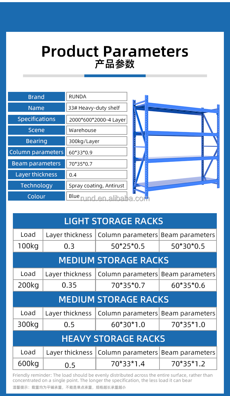 Heavy Duty Storage Rack Structure