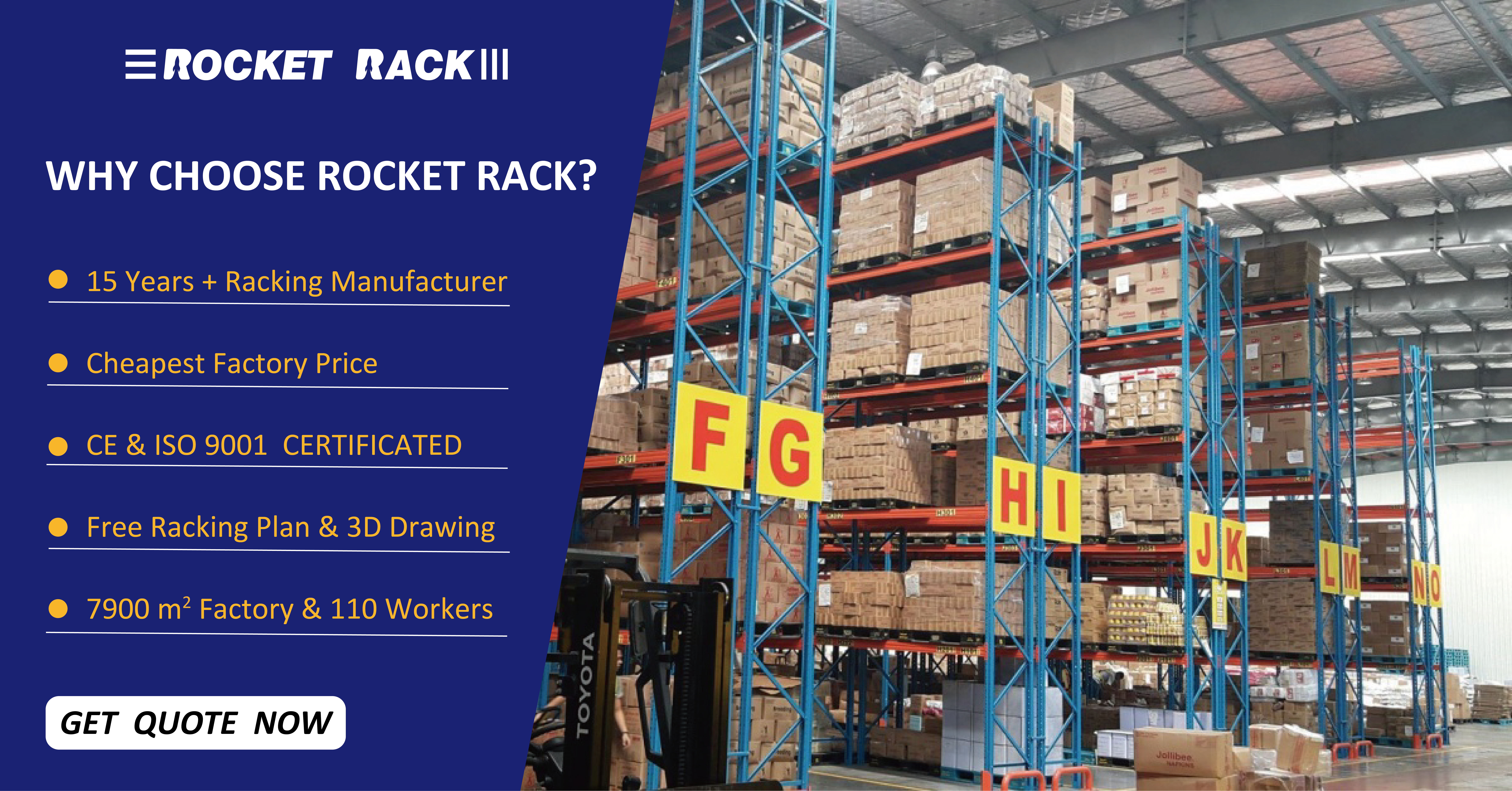 ROCKET RACK Heavy Duty Selective Pallet Racking