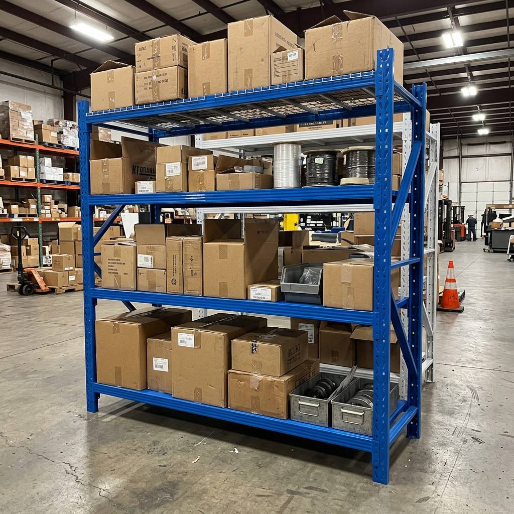 Heavy Duty Warehouse Shelving Industrial Steel Storage Rack 500kg Capacity Per Tier Adjustable Metal Racking System