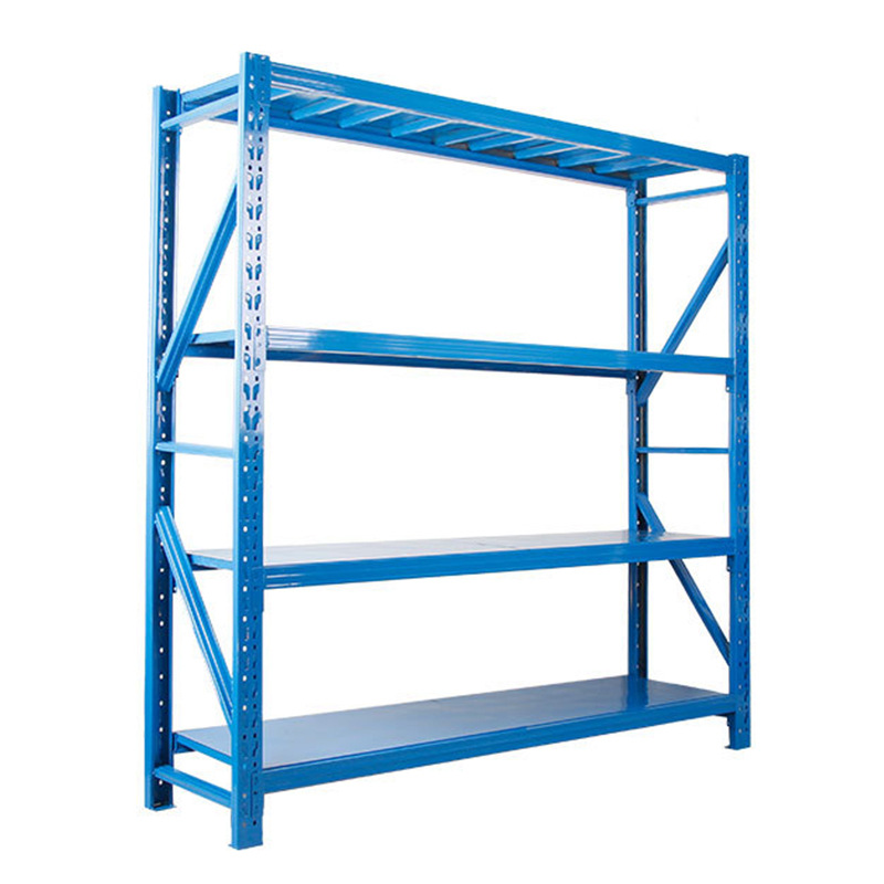 5-Layer Industrial Metal Storage Shelves Adjustable Warehouse Racking Long Span Factory Storage Racks Steel Material