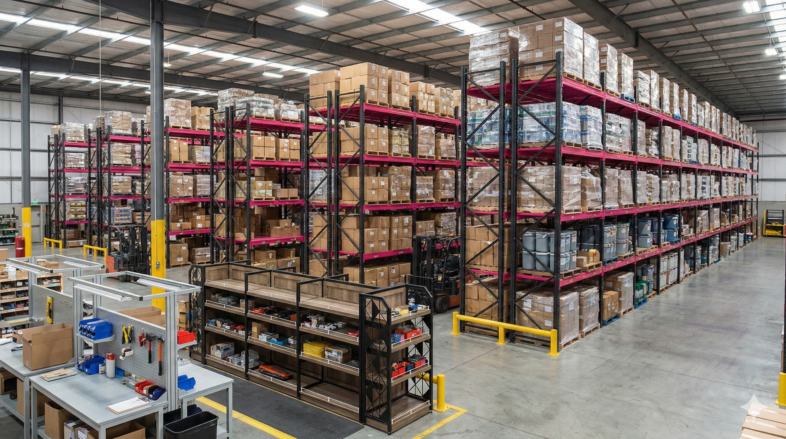 Hot Sale Single-Sided Light Duty Pallet Racking System Garage &amp; Warehouse Storage Rack Made of Durable Metallic Material
