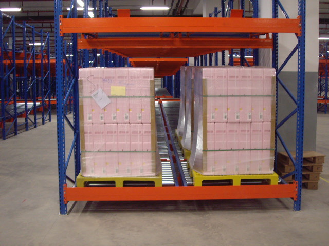 Factory Direct Steel Pallet Racks Carton Flow Rack Gravity Flow Pallet Racking with Warehouse Picking Storage System