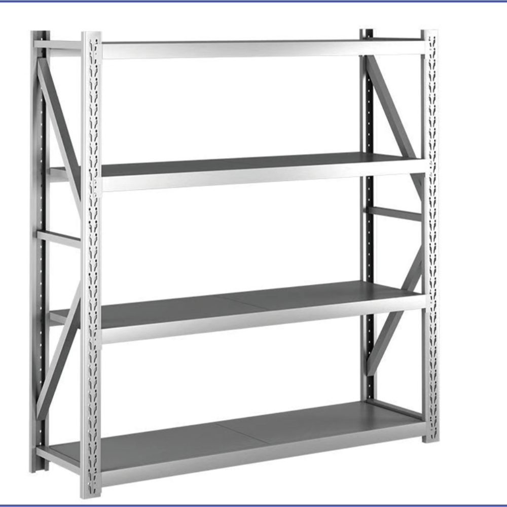 Guijie High Load Capacity 4-Layer Drive-Through Steel Warehouse Rack Powder Coated Finish Adjustable Corrosion Protected Shelves