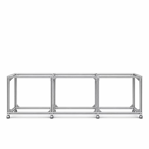 Aluminum Profile Marine Board Shelf With Wheels For Mobile Display Cabinets Store Display Shelves