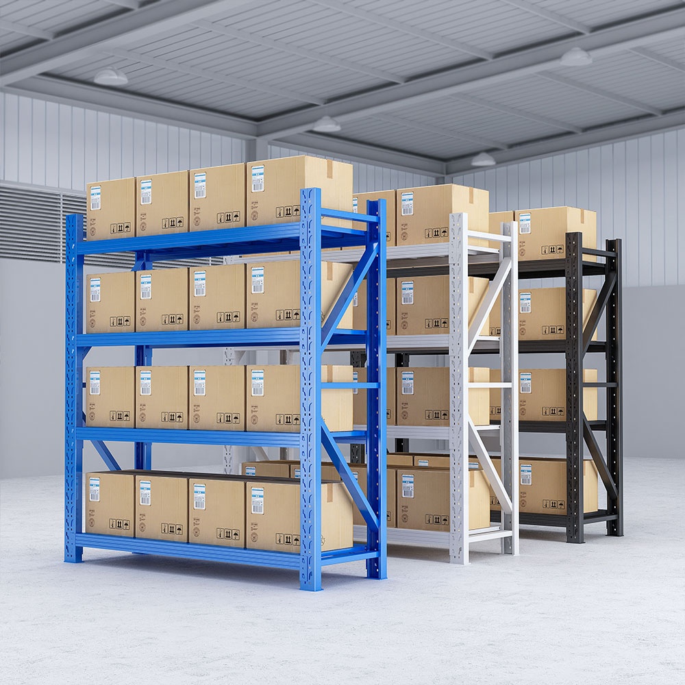 Low Price Steel Adjustable Height Flexible Storage Medium Duty Industrial Shelving Rack System